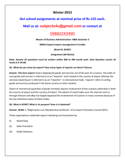 IB0013-Export Import management
