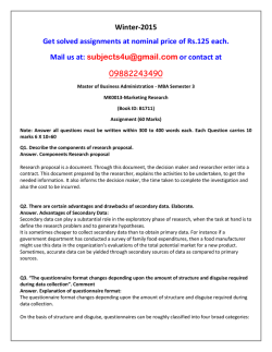 MK0013-Marketing Research