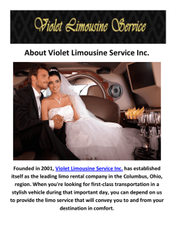 Violet Wedding Limousines Service in Columbus, OH