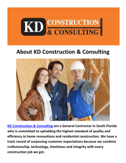 Construction Company Miami By KD Construction & ConsultingConstruction Company Miami By KD Construction & Consulting