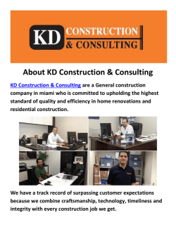 KD Construction & Consulting Company in Miami