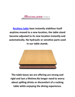 Buy Self Leveling Tables At Rockless Table