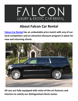 Falcon EscaLAde And Chauffeur Car Rental Service LA