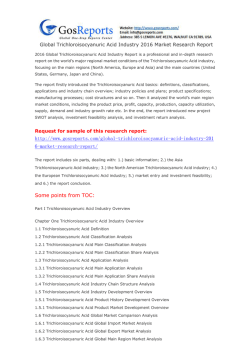 Global Trichloroisocyanuric Acid Industry 2016 Market Research Report