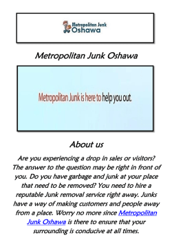Metropolitan Junk Removal in Oshawa