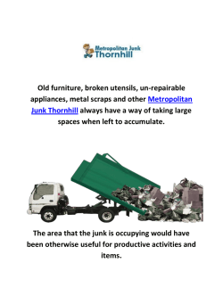 Metropolitan Garbage Removal In Thornhill, ON