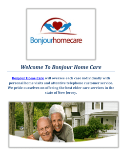 Bonjour Senior Home Care  Personal Care in New Jersey