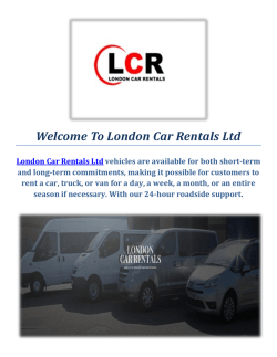 Quick and Easy People Carrier Hire Service in London