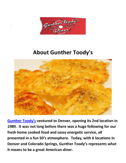 Gunther Toody's Restaurants in Downtown Denver