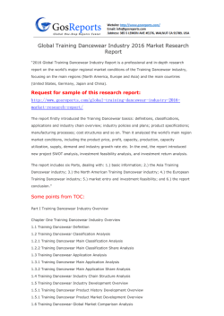 Global Training Dancewear Industry 2016 Market Research Report