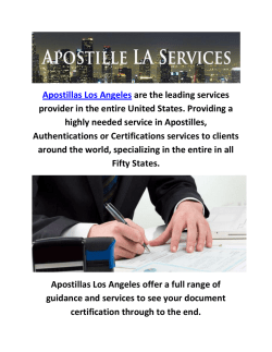 Apostillas Services in Los Angeles, CA