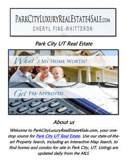 Park City Utah Real Estate | Call @435-225-2998 | Cheryl Fine-Whitteron