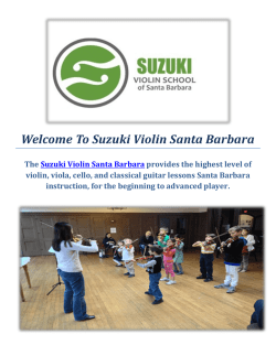 Suzuki Violin and Guitar Lessons in Santa Barbara, CA