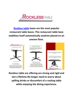 Rockless Restaurant Tables IN Laguna Niguel, CA