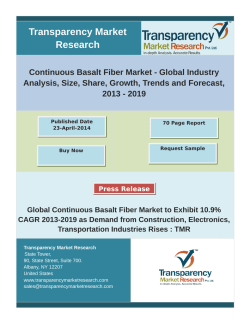 Continuous Basalt Fiber Market - Global Industry Analysis, Forecast, 2013 – 2019