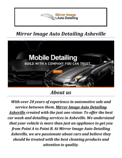 Auto Detailing In Asheville, NC At Mirror Image Auto Detailing Asheville