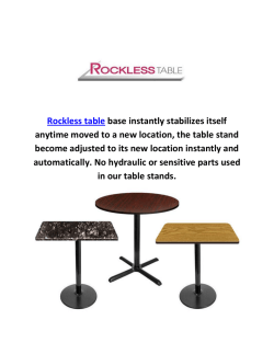 Rockless Self Leveling Table Bases in Laguna Niguel, CA