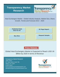 Heat Exchangers Market Trends and Forecast 2014 - 2020