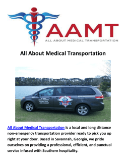 All About Non Emergency Medical Transportation