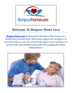 Bonjour Home Care Service in Union County