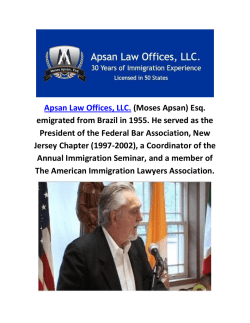Immigration Attorney NJ At Apsan Law Offices, LLC.