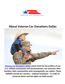 Veteran Donate Your Car Dallas