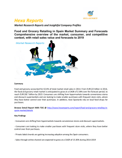 Food and Grocery Retailing in Spain Market Size, Share, Growth and Forecast