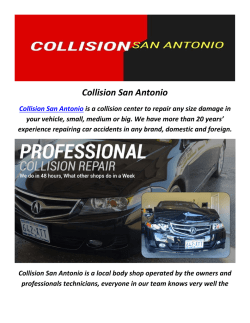 Collision Auto Body Shop In San Antonio