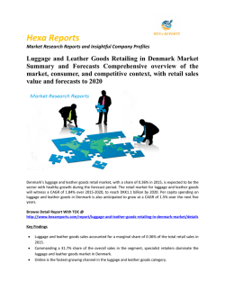 Luggage and Leather Goods Retailing in Denmark Market Size, Share, Growth and Trends 2020: Hexa Reports