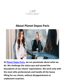 Planet Depos Court Reporter Paris