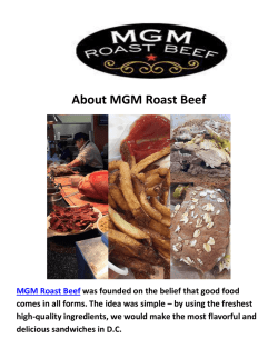 MGM Roast Beef Catering Washington, DC