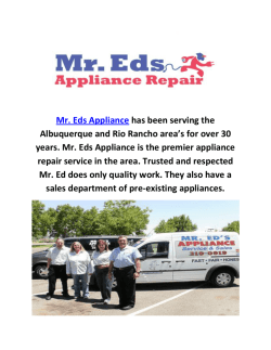 Mr. Eds Appliance Repair in Albuquerque, New Mexico