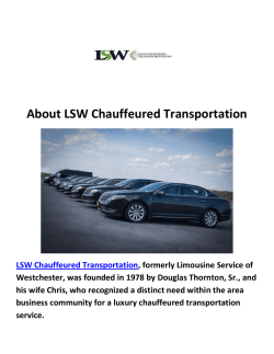 Limo Service White Plains, NY | LSW Chauffeured Transportation