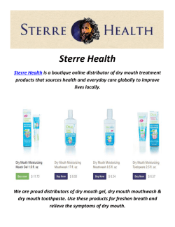 Sterre Health : Toothpaste For Dry Mouth