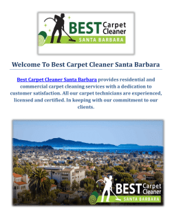 Best Carpet Cleaning Service in Santa Barbara, CA