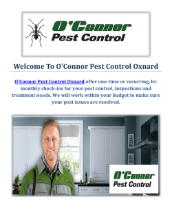 O'Connor Pest Control Service in Oxnard