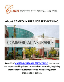 Commercial Insurance Service in Inglewood | CAMEO INSURANCE