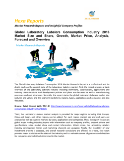 Laboratory Labelers Consumption Industry 2016 Market Size, Share and Growth