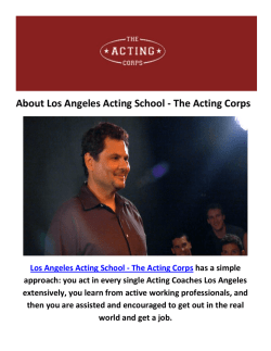Acting Coaches Los Angeles | Acting School - The Acting Corps