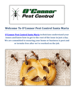 O'Connor Pest Control Company in Santa Maria, CA