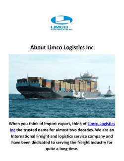 Limco Logistics Inc International Shipping Company