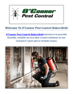 O'Connor Pest Control Company in Bakersfield, CA