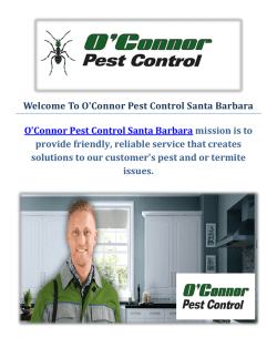 O'Connor Pest Control Company in Santa Barbara, CA