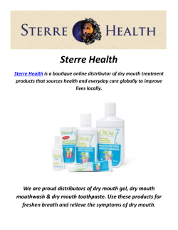 Sterre Health : Dry Mouth Gel