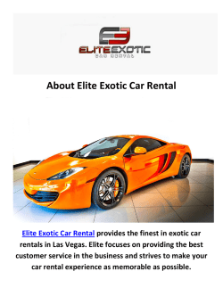 Elite Exotic Luxury Car Rentals Las Vegas