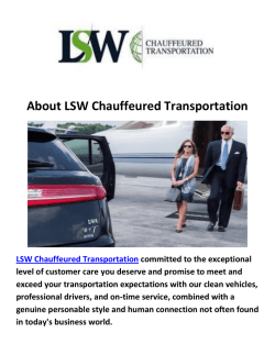 LSW Chauffeured Transportation - Car Service in White Plains