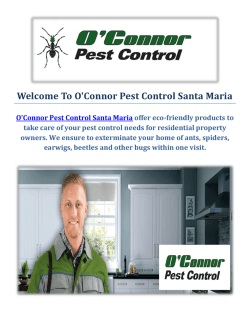 O'Connor Pest & Termite Control Company in Santa Maria