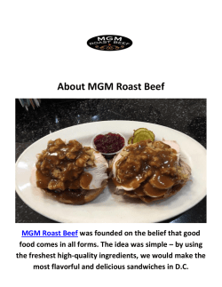 MGM Roast Beef Office Catering Washington, DC