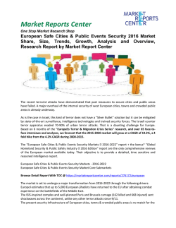  European Safe Cities & Public Events Security Market Share, Size, Trends, Growth and Analysis