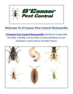 O'Connor Pest Control Service in Watsonville, CA